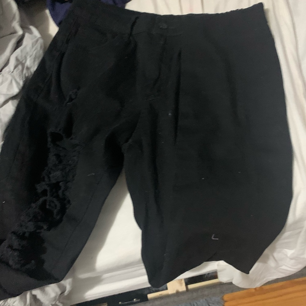 Black ripped jeans